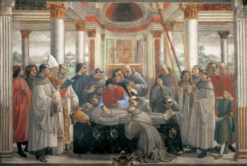 多梅尼科 基爾蘭達約 St Francis cycle, Obsequies of St Francis 多梅尼科 基爾蘭達約 St Francis cycle, Obsequies of St Francis